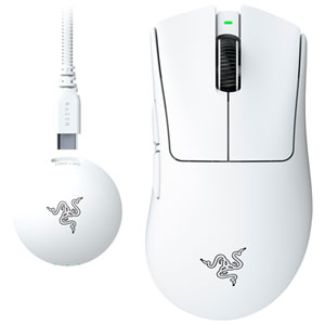 Souris de jeu optique sans fil Razer DeathAdder V4 Pro - Blanc