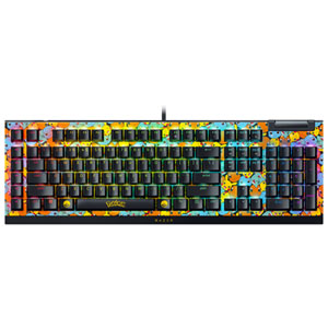 Razer BlackWidow V4X Pokemon Backlite Green Mechanical Switches Full-Size Gaming Keyboard