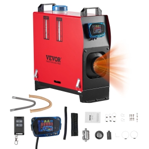 VEVOR 8 kW DC12-24V Diesel Air Heater, Fast Heating Diesel Parking Heater with Remote Control and Blue LCD Switch, Low Noise, Pre-Heating Function, for RV, Truck, Camper, Van