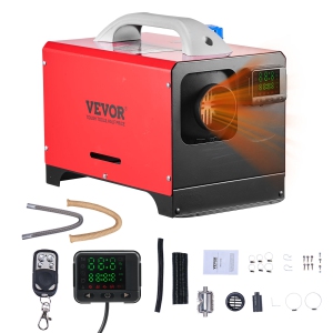 VEVOR 8 kW DC12-24V Diesel Air Heater, Fast Heating Diesel Parking Heater with Remote Control and Black LCD Switch, Low Noise, Pre-Heating Function, for RV, Truck, Camper, Van