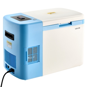 VEVOR 25 L Ultra Low Temperature Freezer, −40 ℉ to −123 ℉ Adjustable Temp Range, with Digital Display, 304 Stainless Steel Liner, Portable Low Temperature Lab Freezer
