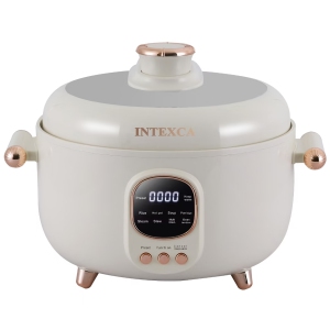 INTEXCA 4L Multifunctional Electric Pressure Cooker, 1000W Cooker with LED Display, Non-Stick Pot