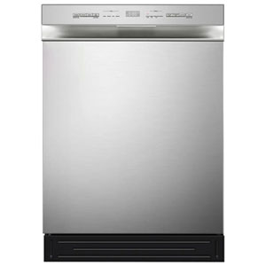Midea 24" 52dB Front-Control Hybrid Tub Heated Dry Dishwasher ENERGY STAR (MDF24P2BST) - Stainless Steel
