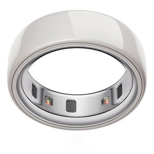 Oura Ring 4 Ceramic Smart Ring with Health, Sleep & Fitness - 32-Day Battery - Cloud - Size 5