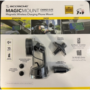 Scosche MagicMount Charge Elite Qi2 Magnetic Wireless Charging Phone Mount