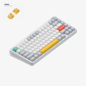 NuPhy Halo75 V2 RGB Low Profile Hotswap Wireless Mechanical Gaming Keyboard – 75% Layout (83 Keys), Lemon Switches – Compatible with Windows,iOS,macOS and more, Iconic White