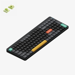 NuPhy Air96 V2 RGB Low Profile Hotswap Wireless Mechanical Gaming Keyboard – 96% Layout (100 Keys), Aloe Switches – Compatible with Windows,iOS,macOS and more, Basalt Black
