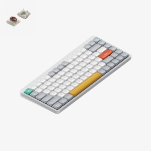NuPhy Air75 V2 RGB Low Profile Hotswap Wireless Mechanical Gaming Keyboard – 75% Layout (84 Keys), Brown Switches – Compatible with Windows,iOS,macOS and more, Iconic White