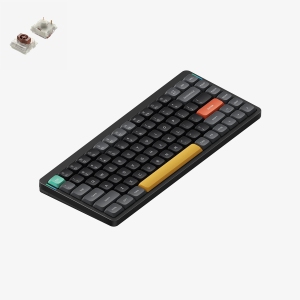 NuPhy Air75 V2 RGB Low Profile Hotswap Wireless Mechanical Gaming Keyboard – 75% Layout (84 Keys), Brown Switches – Compatible with Windows,iOS,macOS and more, Basalt Black