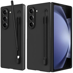 For Samsung Galaxy Z Fold 7 Slim Matte PC Shockproof Phone Cases With S Pen - Black