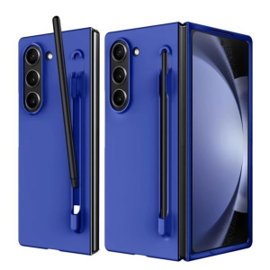 For Samsung Galaxy Z Fold 7 Slim Matte PC Shockproof Phone Cases With S Pen - Blue
