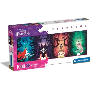 Clementoni - Disney Princess Panorama Princess-1000 Pieces Adults, Panoramic Jigsaw Puzzle, Made in Italy, Multicoloured, 39722