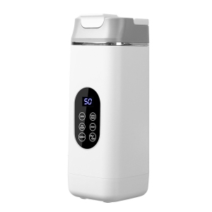 Juicing Cup, Cordless Portable Blender, Rechargeable Portable Juicer with Shaved Ice, Suitable for Home Kitchen, Outdoor, and Travel Use - White