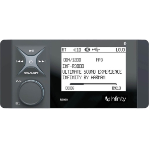 Infinity INF-R3000 Wake Series AM/FM/BT Marine Stereo Digital Media Receiver