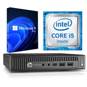 HP EliteDesk 800 G2 Mini / i5-6500T 2.5GHz / 16GB RAM / 256GB NVMe SSD / Windows 11 Pro / WiFi - Business Mini Desktop PC Computer - Refurbished (Good)