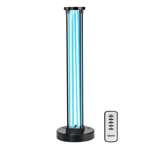 VEVOR 110W UV Light, Ultraviolet Lamp with Ozone Purifier, UVC Lamp with 30/60/120 Minutes 3-Gear Timer and Remote Control, for Room up to 600 sqft, UVO Lights for Living Room