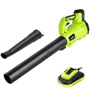 SnapFresh 20V Cordless Leaf Blower 180 CFM with 2.0Ah Battery and Fast Charger Lightweight Electric Blower for Leaves and Dust
