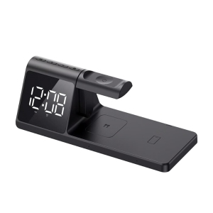 Havit W3042 3 in 1 Wireless Charger＋Clock＋Alarm + Night Light Station_Black
