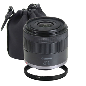 Canon RF-S 14-30mm f/4-6.3 IS STM PZ Lens (Canon RF) + Lens Pouch + 58mm Filter
