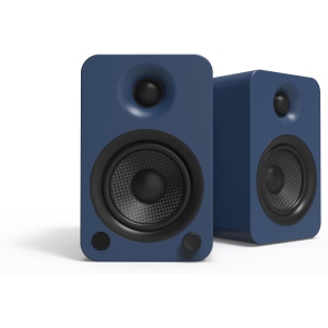 Kanto YU4 Powered Bluetooth Speakers w/ Phono Preamp, 140W, 1" Silk Tweeter, 4" Kevlar Driver, Auto Standby, Remote, Matte Blue