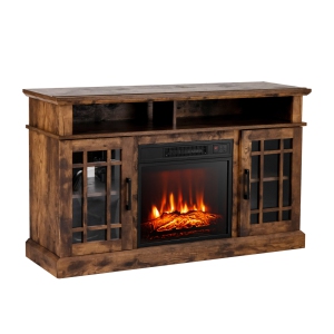 48 Inch Fireplace TV Stand with 18 Inch Electric Fireplace Insert for TVs Up to 55 Inch