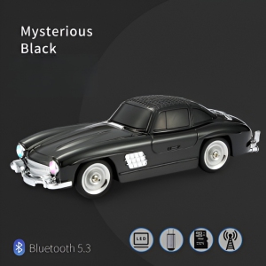 Roadster Car Shape Bluetooth Speaker – HD Sound, FM Radio, TWS Stereo, LED Party Lights, USB/TF Playback, Hands‑Free Mic – Cool Portable Car Décor for Home, Office & Outdoors