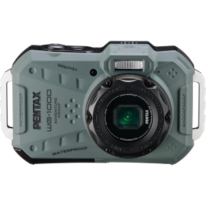 PENTAX WG-1000 Olive Waterproof Digital Compact Camera, Designed for Casual Outdoor and Underwater Photography, Waterproof to a Depth of 15 Meters - Open Box