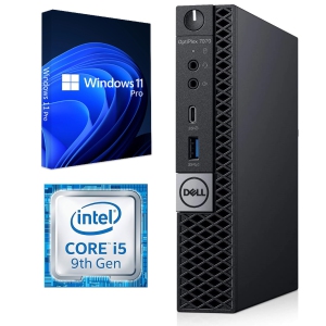 Dell OptiPlex 7070 Micro / i5-9500T 2.2GHz / 16GB RAM / 512GB SSD / Windows 11 Pro / WiFi - Business Desktop PC Computer - Refurbished (Good)