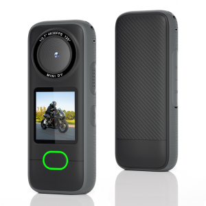 Action camera, voice recorder, pocket camera, IPX6 waterproof, built-in dual microphones, suitable for action camera recording - 32GB memory card