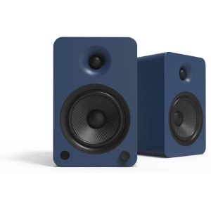 Kanto YU6 Powered Bluetooth Speakers w/ Phono Preamp, 200W, 1" Silk Tweeter, 5.25" Kevlar Driver, Auto Standby, Remote Included, Matte Blue