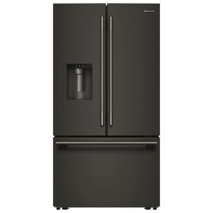 Kitchenaid 36" 30 Cu. Ft. French Door Refrigerator with Water Dispenser (KRFF436SBE) - Black