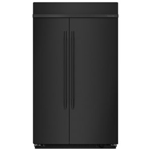 Kitchenaid 48" 30 Cu. Ft. Built-in Side-By-Side Refrigerator (KBSN748SBE) - Black Ore