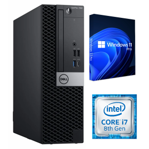 Dell OptiPlex 7060 SFF / i7-8700 3.2GHz / 16GB RAM / 512GB SSD / Windows 11 Pro / WiFi - Business Desktop PC Computer - Refurbished (Good)