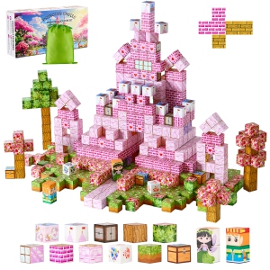 VEVOR 100 PCS Magnetic Blocks, Princess Castle Set, Magnetic Building Cubes for Kids, STEM Montessori Sensory Toys for Christmas Birthday Gift, for 3+ Years Old Boys & Girls