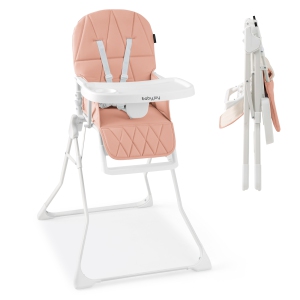 Gymax Foldable High Chair Easy Clean Compact Highchair w/ Removable Adjustable Tray