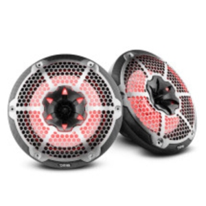 DS18 CF-10M NXL 10" 200W RMS 2-Way Coaxial Marine Speaker With LED RGB Lights (Black Carbon Fiber) - 4 Ohm