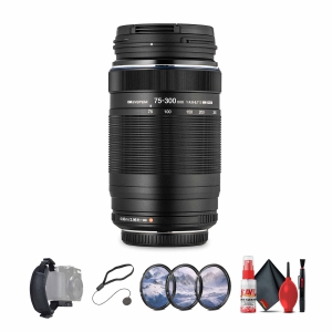 OM SYSTEM M.Zuiko Digital ED 75-300mm F4.8-6.7 black II Lens Bundle
