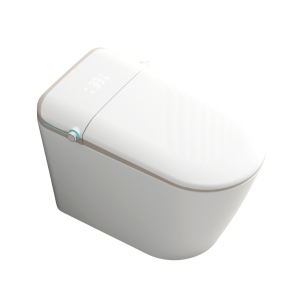SERA BATHROOM Stevie Smart Bidet Toilet, One-Piece Toilet with Auto Jet Flush, Auto Open/Close Lid, Warm Water Wash, Warm-Air Dryer, Heated Seat, Gold Trim