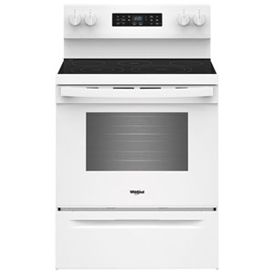 Whirpool 30" 5.3 Cu. Ft. Free-Standing 5-Element Smooth Top Electric Range (YWFES5730SW) - White