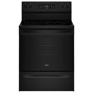 Whirpool 30" 5.3 Cu. Ft. Free-Standing 5-Element Smooth Top Electric Range (YWFES5730SB) - Black