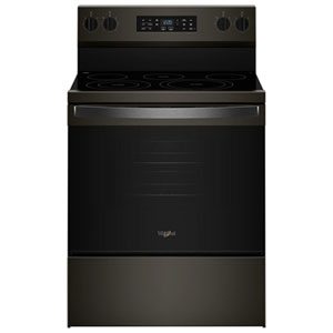 Whirpool 30" 5.3 Cu. Ft. Free-Standing 5-Element Smooth Top Electric Range (YWFES5730SV) - Black Stainless Steel