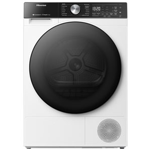 Hisense 4.5 Cu. Ft. Compact Stackable Ventless Heat Pump Electric Dryer with Moisture Sensing, Wrinkle Prevent, Heat Pump & Wi-Fi (DH5S452BW) - White