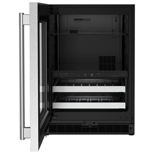 Kitchenaid 4.89 Cu. Ft. Freestanding Bar Fridge (KUBL524SSB) - Black Cabinet/Stainless Doors