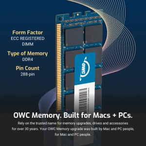 OWC 64GB DDR4 3200MHz PC4-25600 CL22 1.2V 288pin Server ECC
