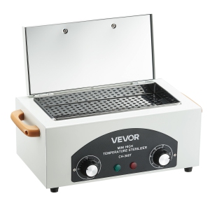 VEVOR 2L High Temperature Autoclave Machine, 300W High Temperature Cleaner Machine Box with Adjustable Temperature and Time, Dry Heat Cabinet Nail Tool Cleaner for Labs, Home