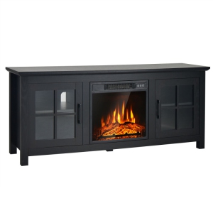 Fireplace TV Stand with Built-In Electric Heater and Remote Control