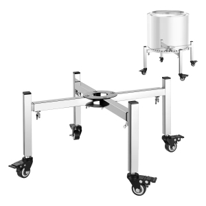 VEVOR 15-27 inch Fire Pit Stand, Adjustable Stretch with 4 Casters, Firepit Stand for Solo Stove Bonfire Ranger Yukon & Other Outside Firepit, Stainless Steel Fire Pit Accessory