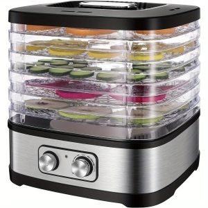 GlowWise Food Dehydrator, Dehydrator for Food and Jerky, Fruits, Herbs, Veggies, Temperature Control Electric Food Dryer Machine, 5 BPA-Free Trays Dishwasher Safe, 240W.