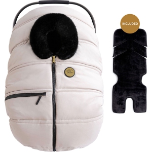 Petit Coulou 3-Season Car Seat Cover and Insulated Backing Deluxe Set - Dune