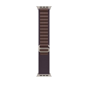 Apple Watch Band - Alpine Loop (49mm) - Indigo with Rugged Titanium Finish - Large